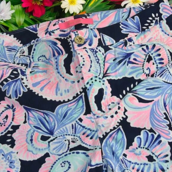 Lilly Pulitzer NWT Kelly High Rise Skinny Ankle Pants High Rise Tide Navy Holy 6 - Picture 3 of 5